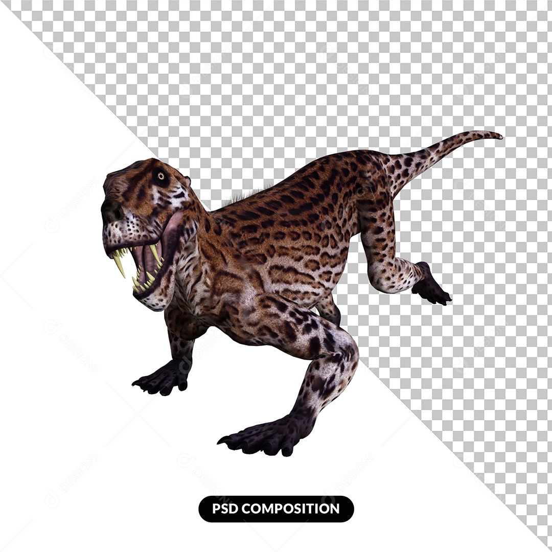 Lycaenops Dinossauro Elemento 3D para Composição PSD
