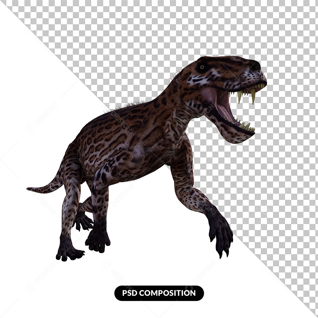 Lycaenops Dinossauro Elemento 3D para Composição PSD