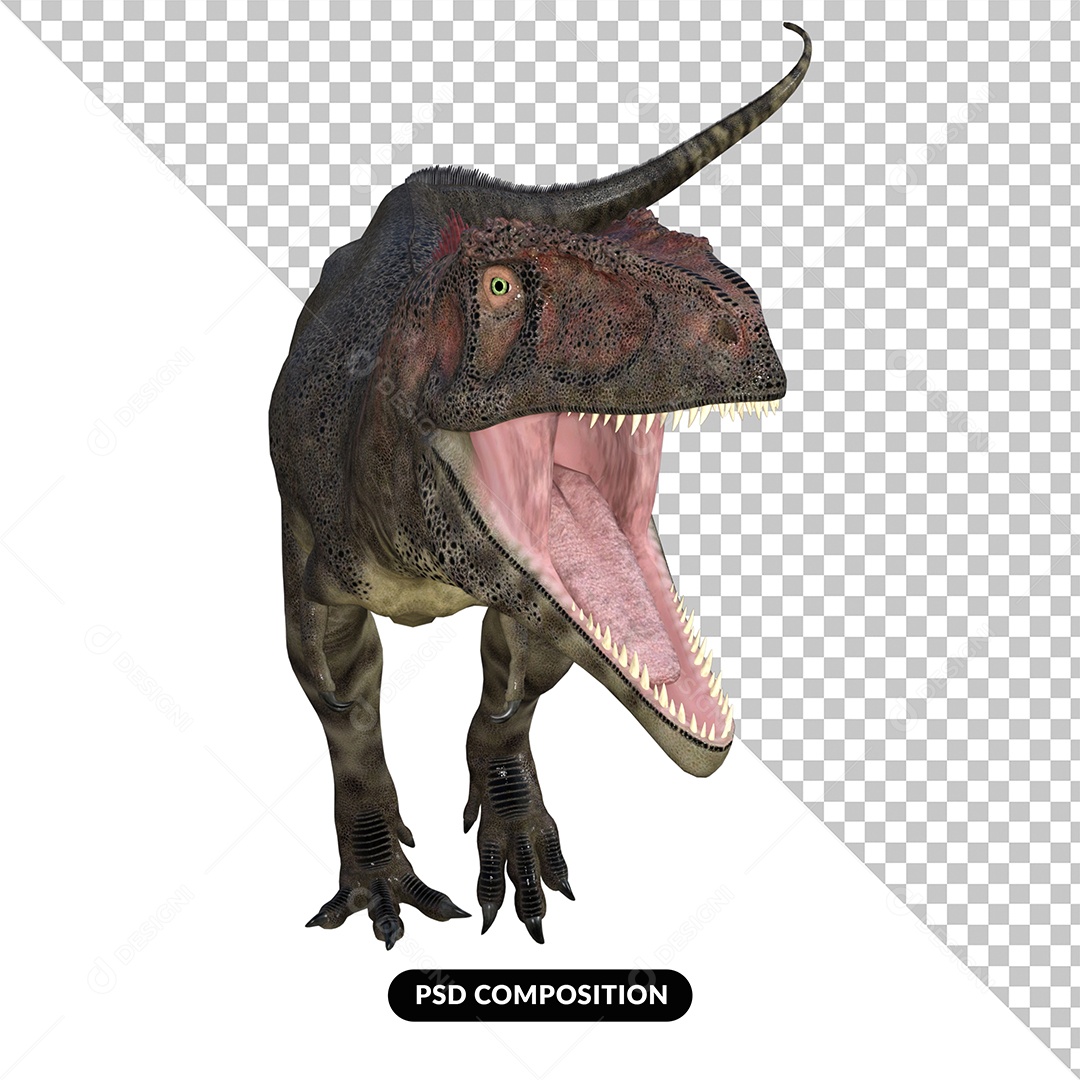Mapusaurus Dinossauro Elemento 3D para Composição PSD