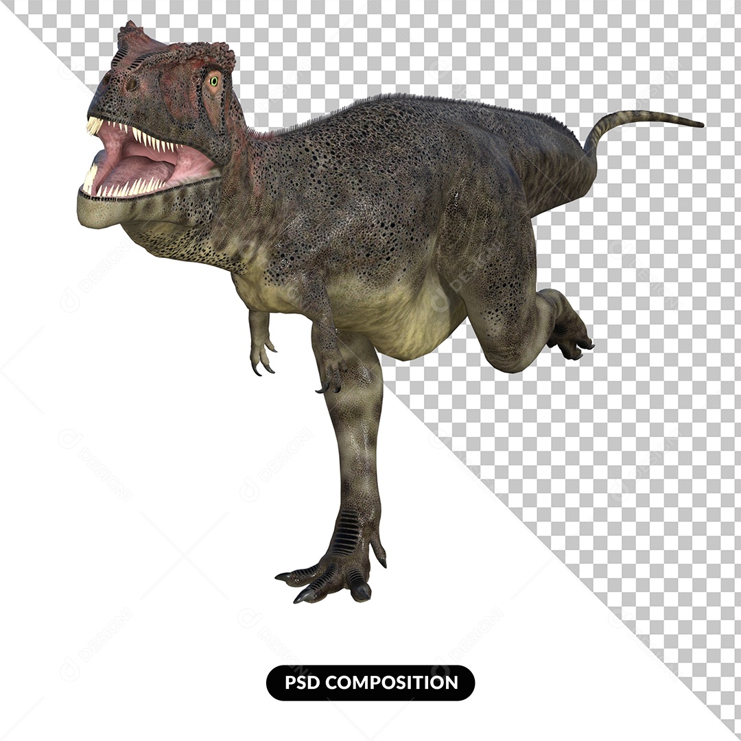 Mapusaurus Dinossauro Elemento 3D para Composição PSD
