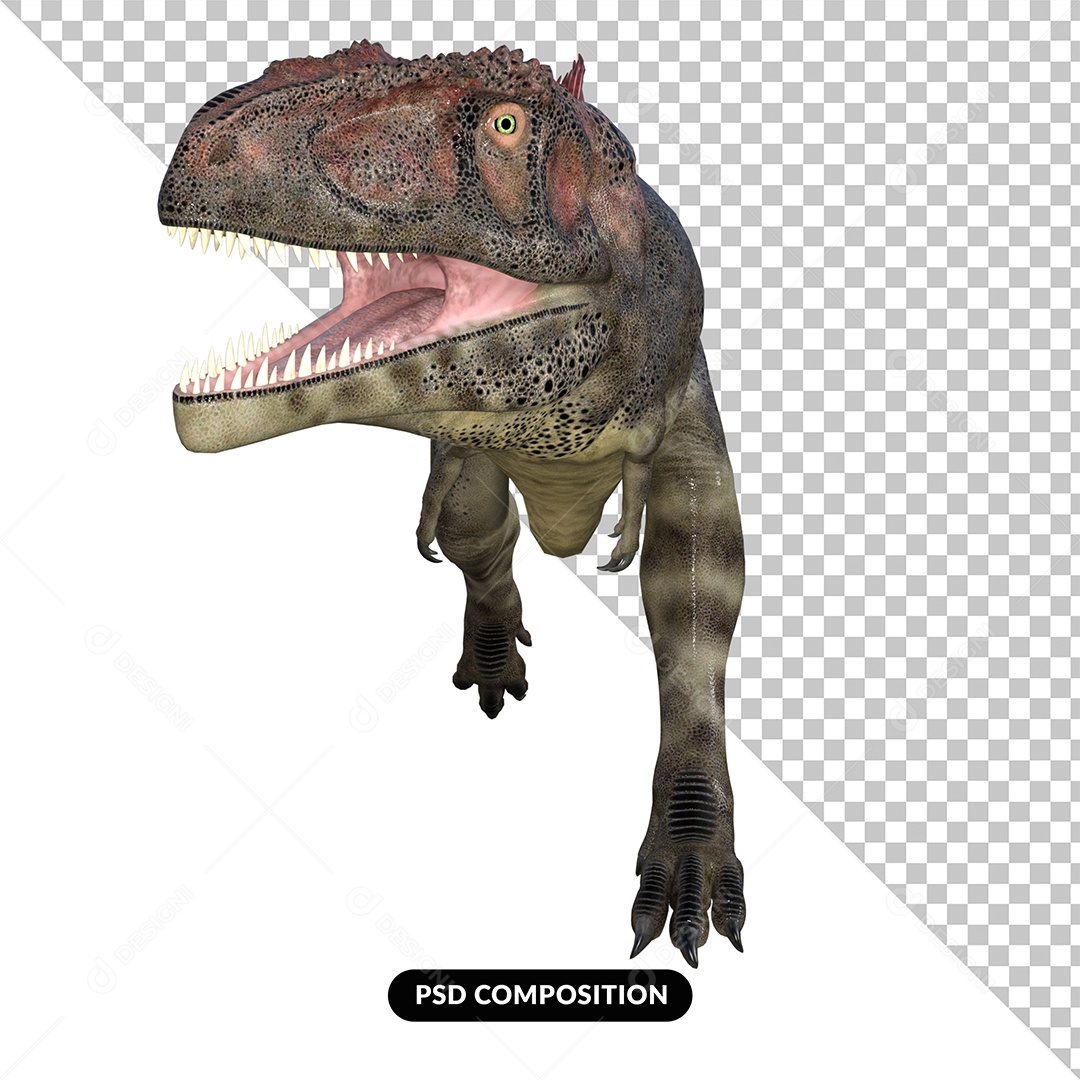 Mapusaurus Dinossauro Elemento 3D para Composição PSD