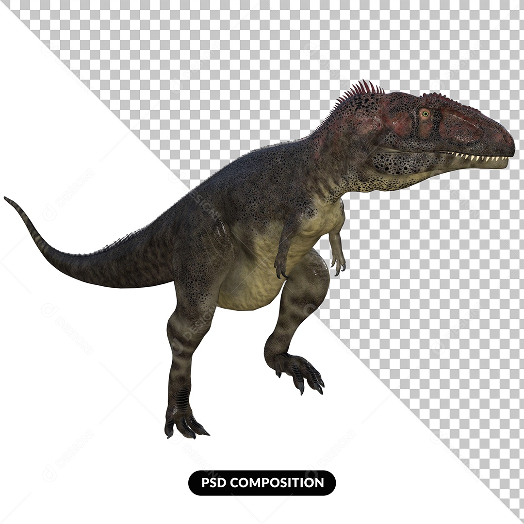 Mapusaurus Dinossauro Elemento 3D para Composição PSD