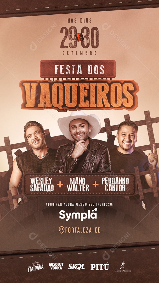 Flyer Story Festa Dos Vaqueiros Social Media PSD Editável