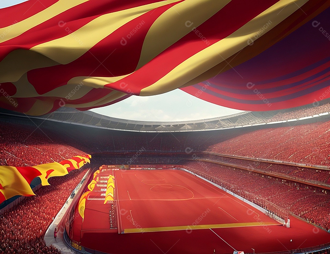 Espanha futebol tifo hiper realista hiper detalhado