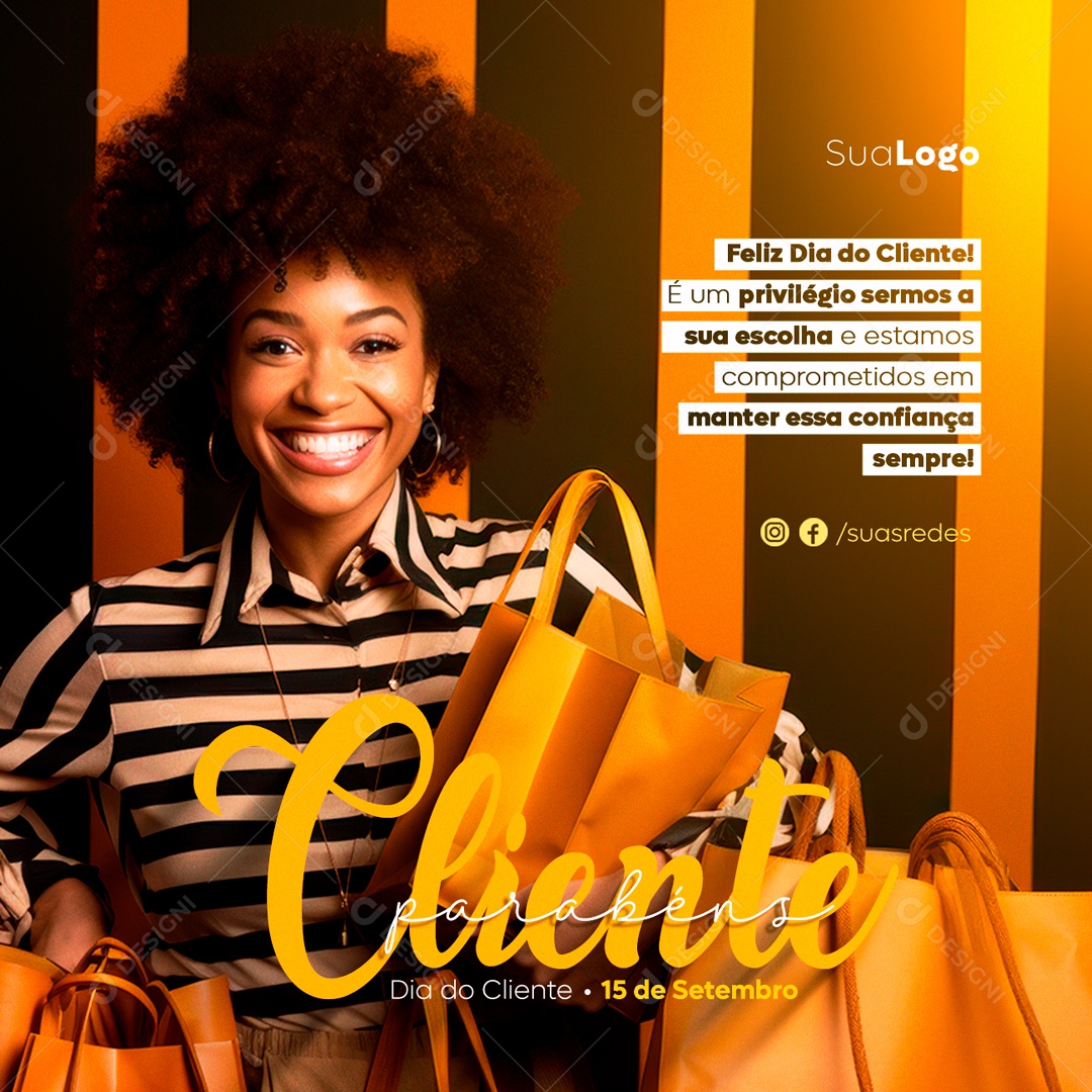 Parabéns Dia Do Cliente Essa Confiança Sempre Social Media PSD Editável