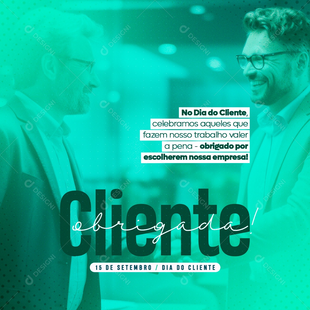 Social Media Thank You For Choosing Our Company Customer Day Editable PSD