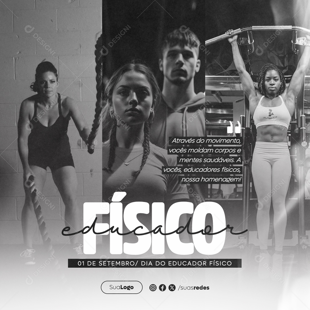 Social Media Dia Do Educador Físico 01 De Setembro PSD Editável