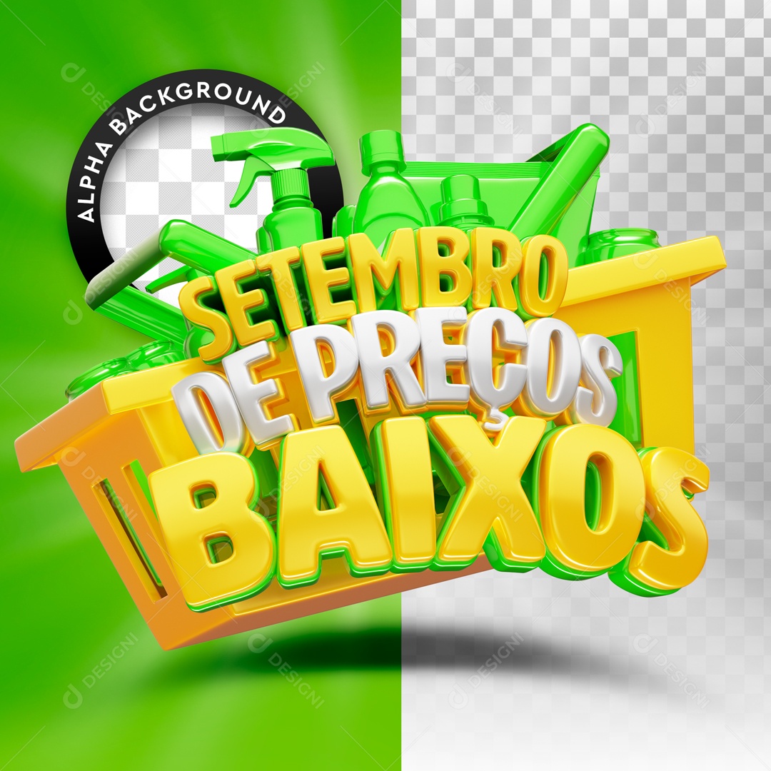 Setembro De Preços Baixos Selo 3D Para Composição PSD