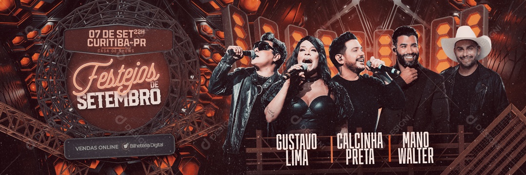 Social Media Flyer Banner Festejos De Setembro PSD Editável