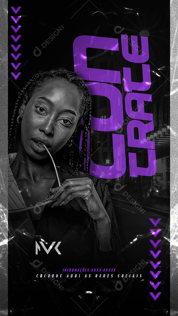 Social Media Flyer Story Hire Editable PSD