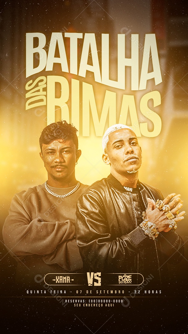 Social Media Flyer Story Batalha Das Rimas PSD Editável