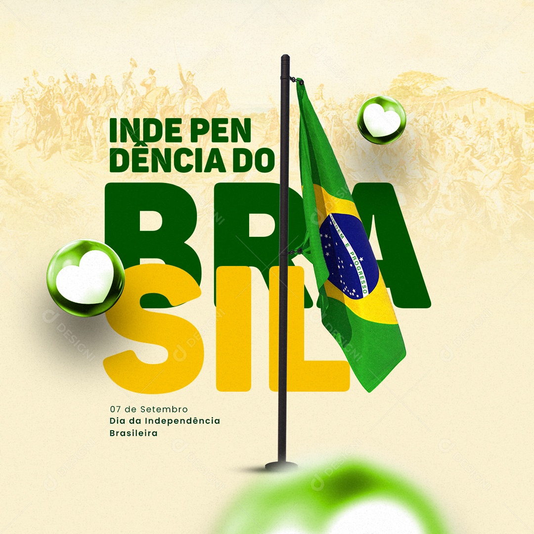 Dia Da Independência do Brasil Mais do Que um Feriado Social Media PSD Editável