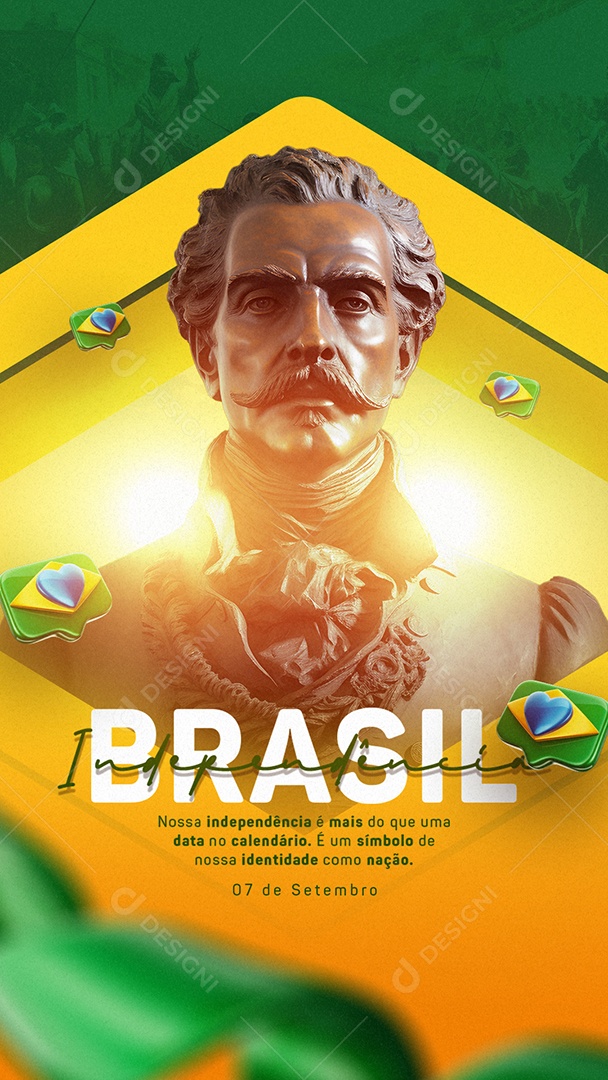 Story Dia da Independência do Brasil 07 De Setembro Social Media PSD Editável