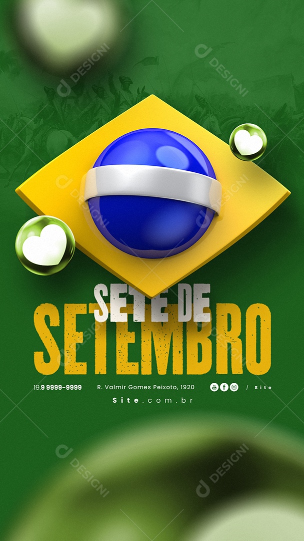 Story Dia da Independência do Brasil 07 De Setembro Social Media PSD Editável