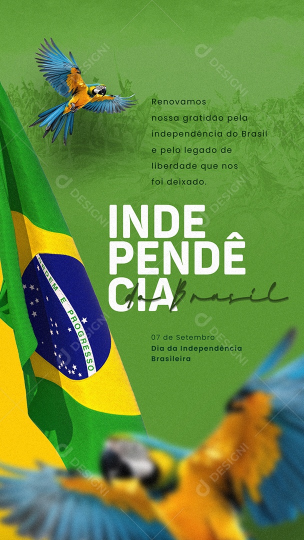 Story Dia da Independência do Brasil 07 De Setembro Social Media PSD Editável