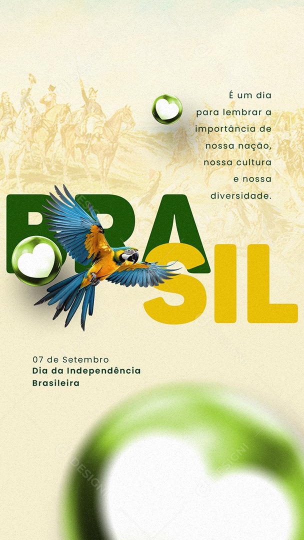 Story Dia da Independência do Brasil 07 De Setembro é um Dia para Lembrar a Importância de Nossa Nação Social Media PSD Editável