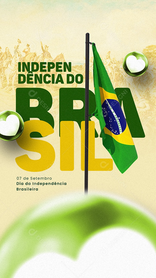 Story Dia da Independência do Brasil 07 De Setembro Social Media PSD Editável