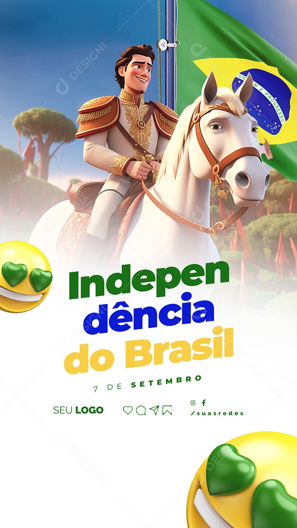 Story Dia da Independência do Brasil 7 De Setembro Social Media PSD Editável