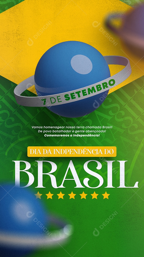 Story Dia da Independência do Brasil 7 De Setembro Social Media PSD Editável