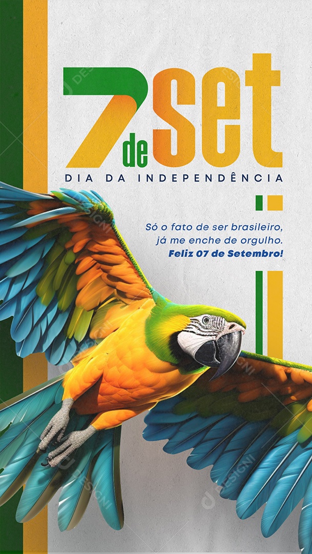 Story Dia da Independência do Brasil 7 De Setembro Social Media PSD Editável