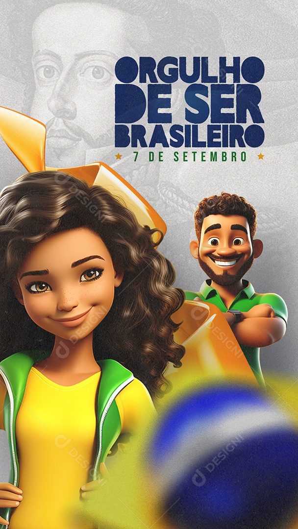 Story Dia Da Independência do Brasil Orgulho de Ser Brasileiro Social Media PSD Editável