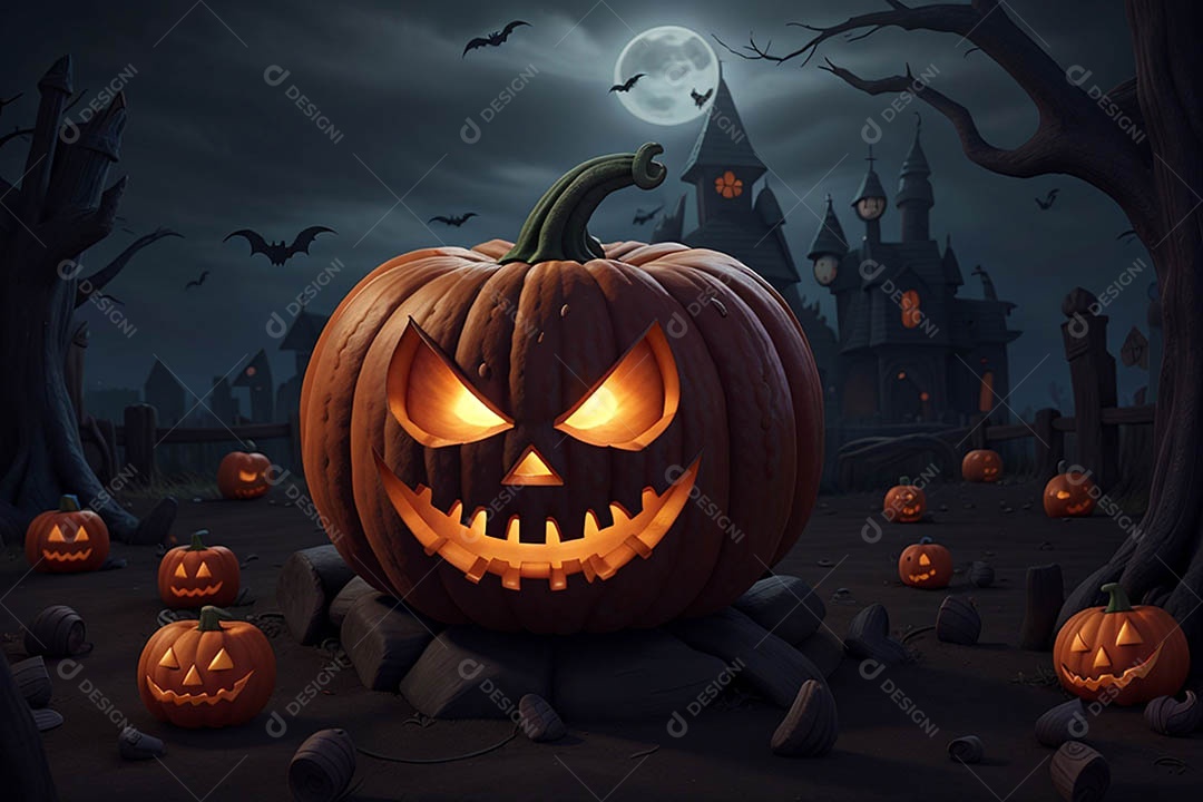 Abóbora maligna épica de Halloween