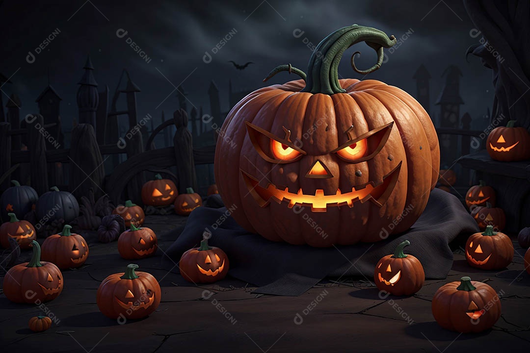 Abóbora maligna épica de Halloween