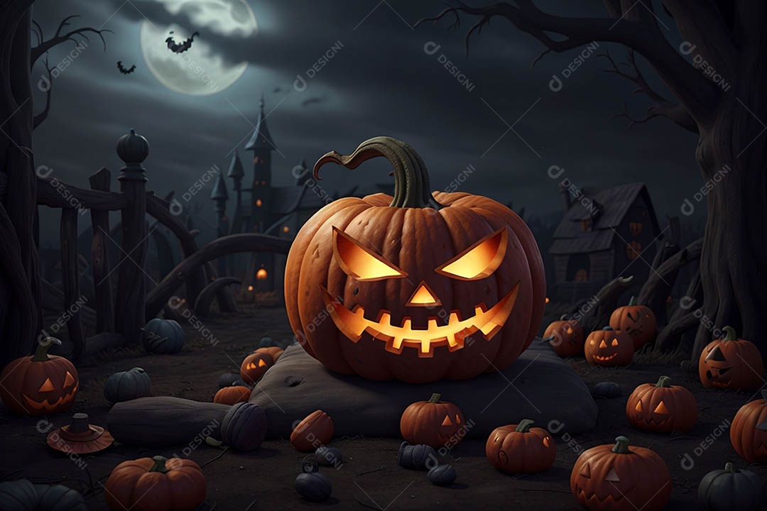 Abóbora maligna épica de Halloween
