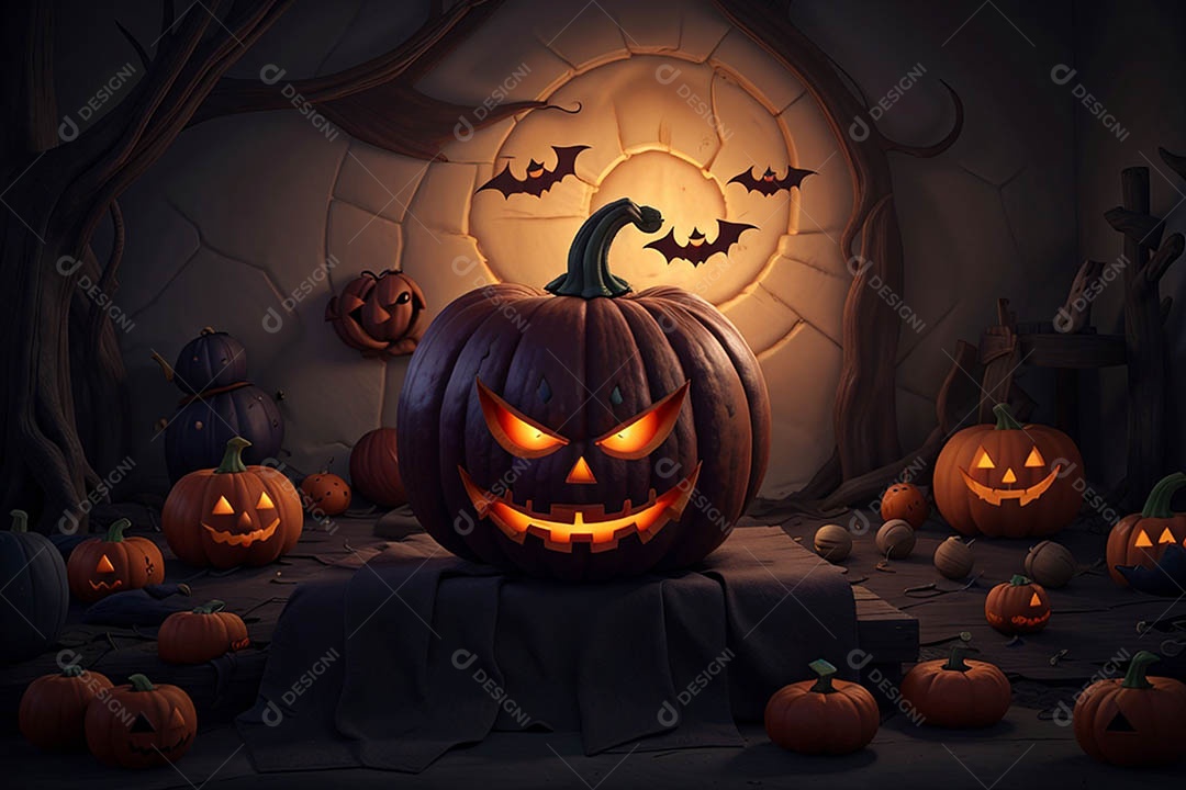 Abóbora maligna épica de Halloween