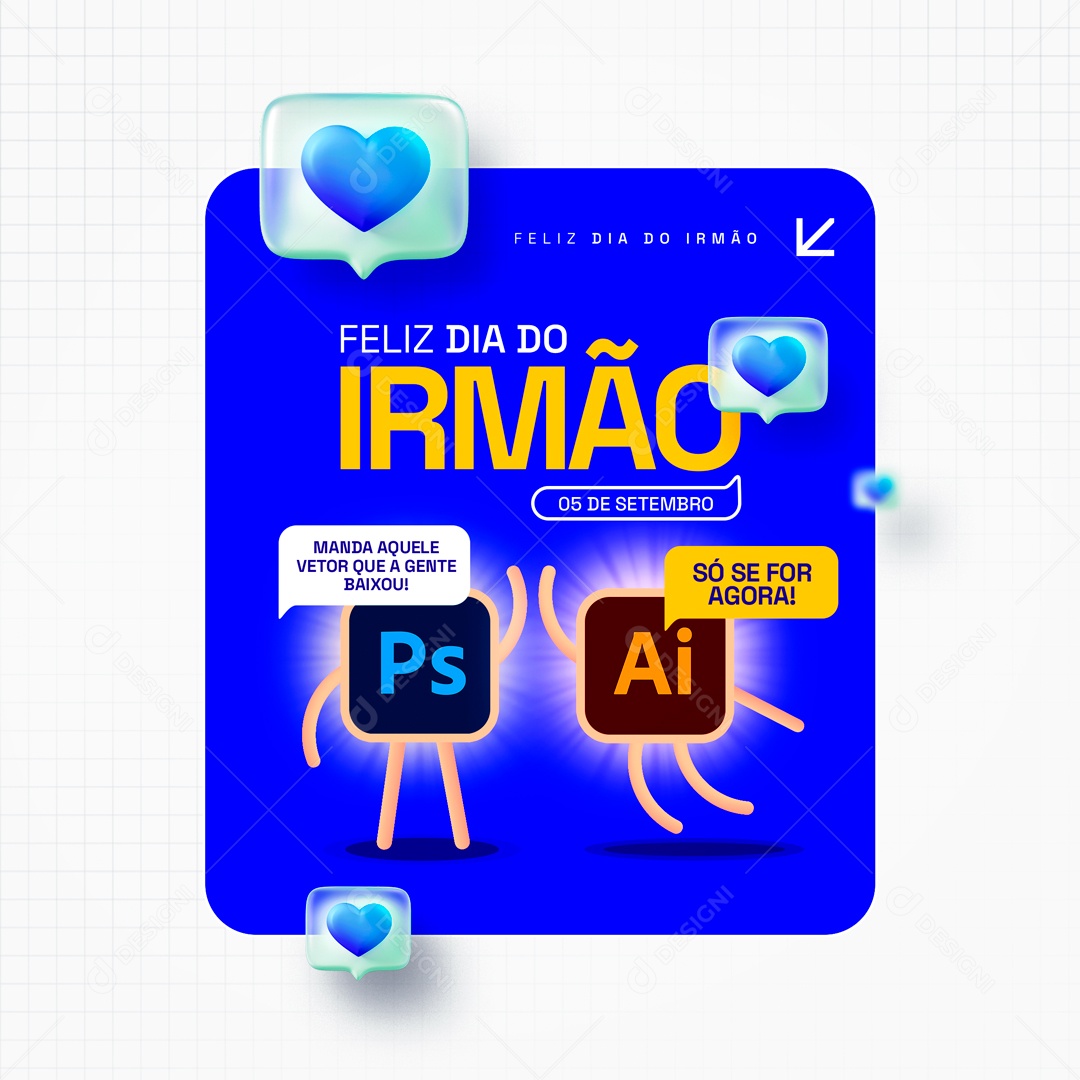 Feliz Dia Do Irmão 05 De Setembro Social Media PSD Editável