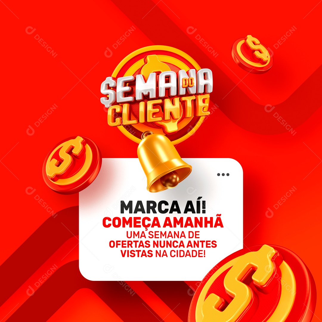 Semana Do Cliente Marca Aí Uma Semana De Ofertas Social Media PSD Editável