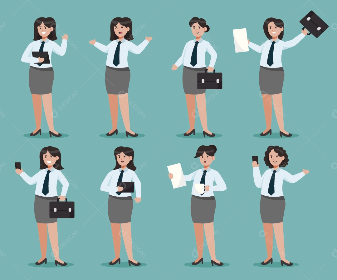 Mulher Executiva Ilustração Vetor EPS