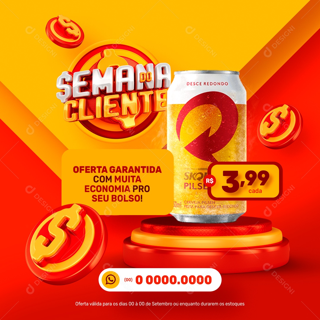 Social Media Feed Semana Do Cliente Oferta Garantida PSD Editável