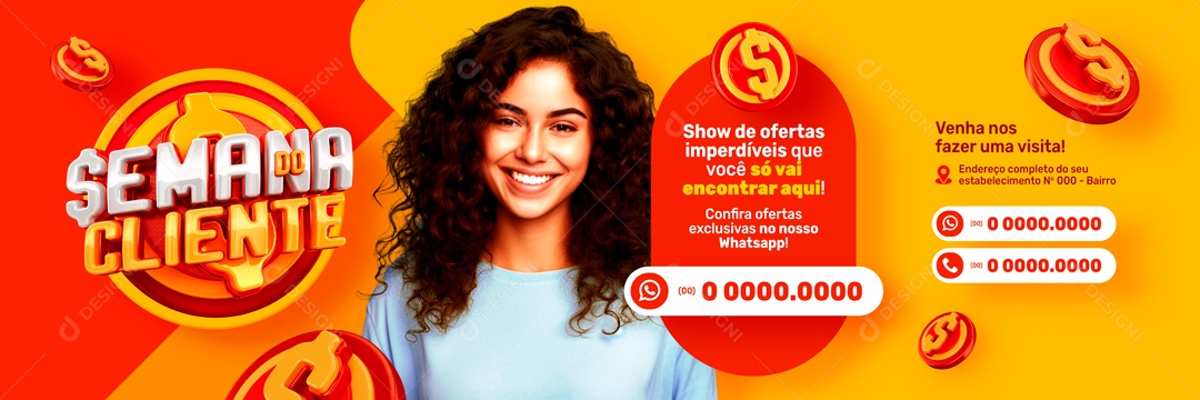 Banner Semana Do Cliente Show De Ofertas Social Media PSD Editável