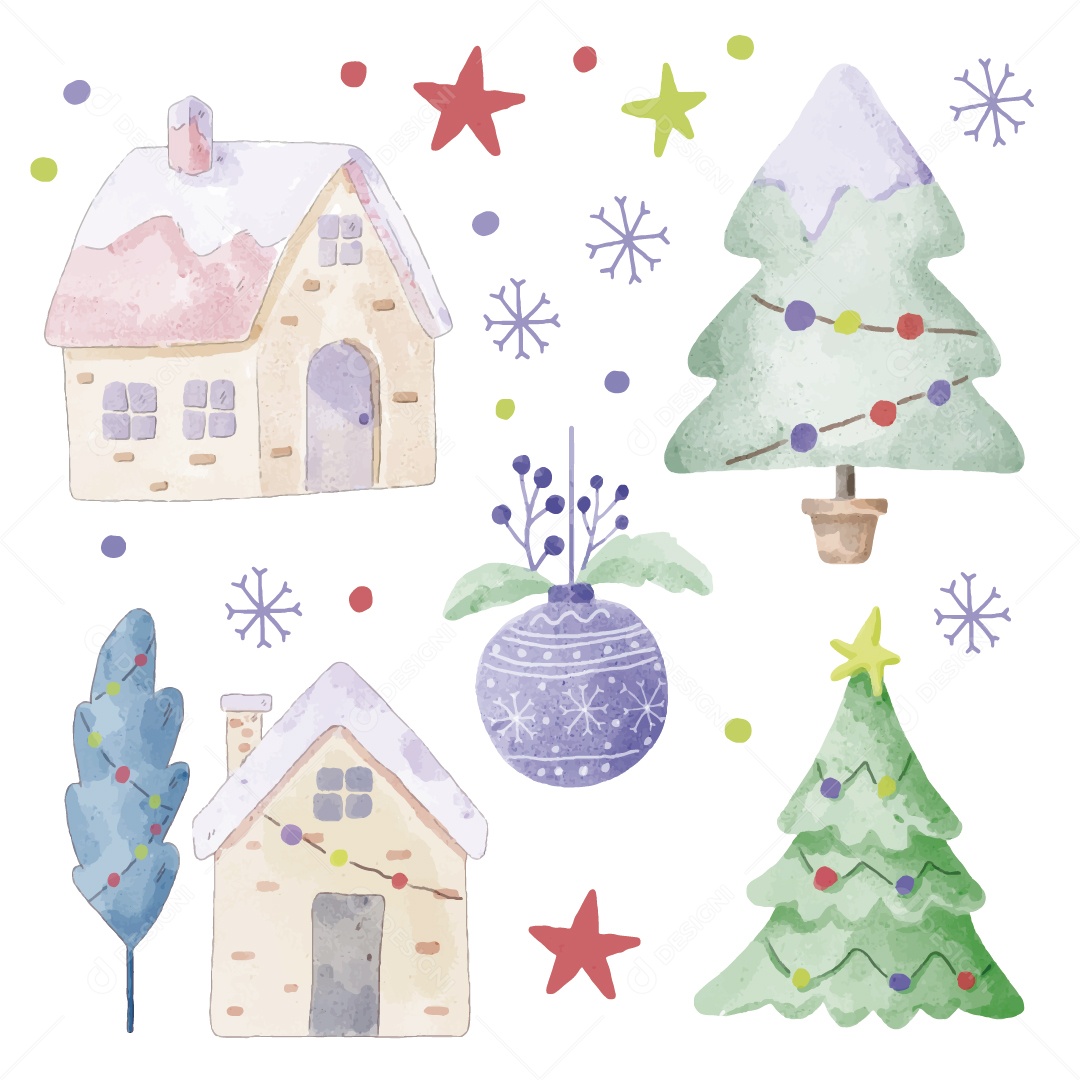 Elementos de Natal Ilustração Vetor EPS