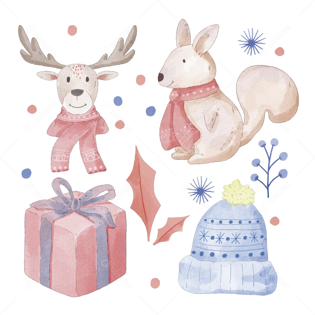 Elementos de Natal Ilustração Vetor EPS