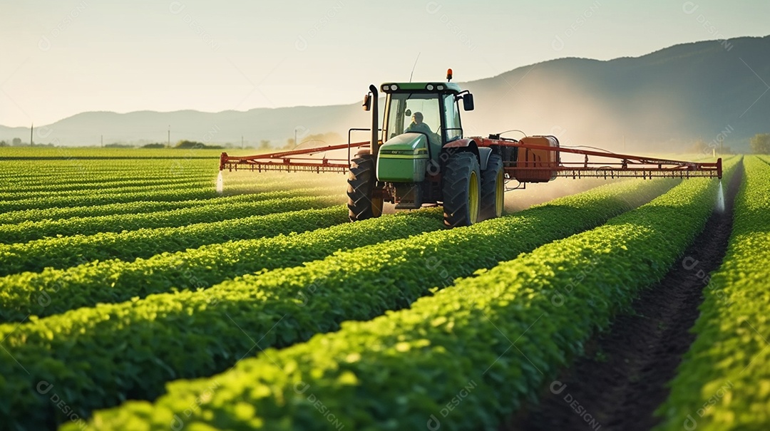 Imagem realista de uma linda lavoura