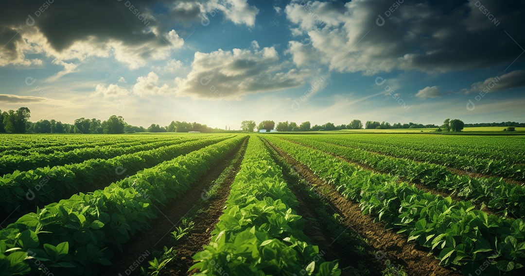 Imagem realista de uma linda lavoura