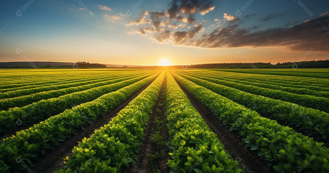 Imagem realista de uma linda lavoura