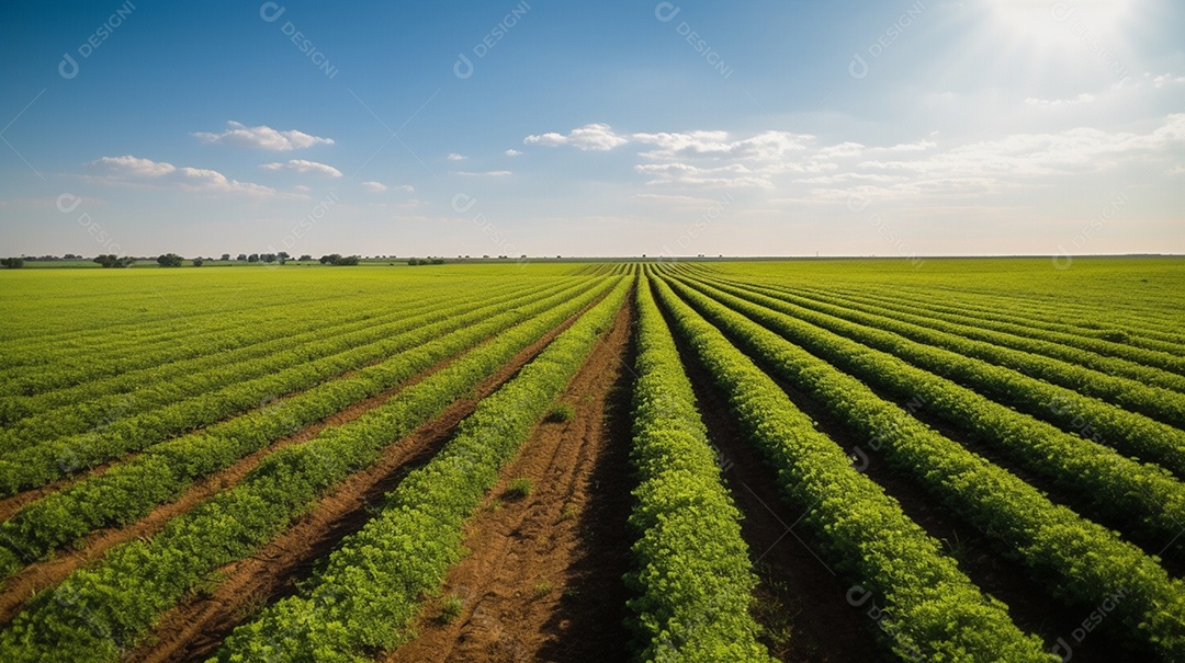 Imagem realista de uma linda lavoura