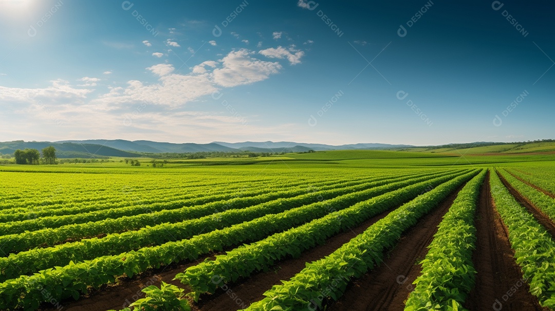 Imagem realista de uma linda lavoura