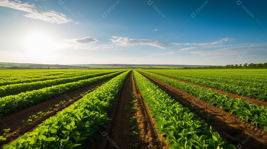 Imagem realista de uma linda lavoura