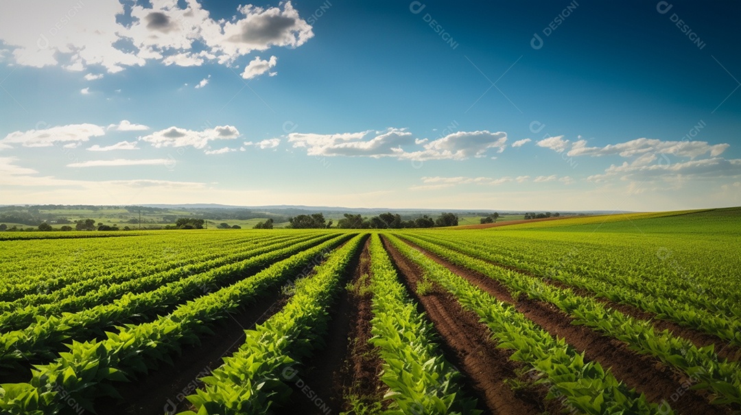 Imagem realista de uma linda lavoura
