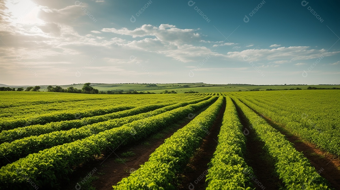 Imagem realista de uma linda lavoura