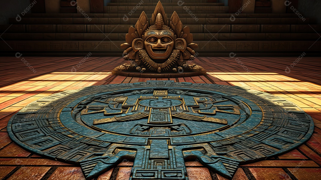 Ilustração da cidade asteca