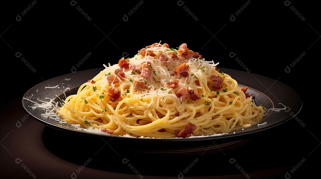 ilustração de uma carbonara cremosa