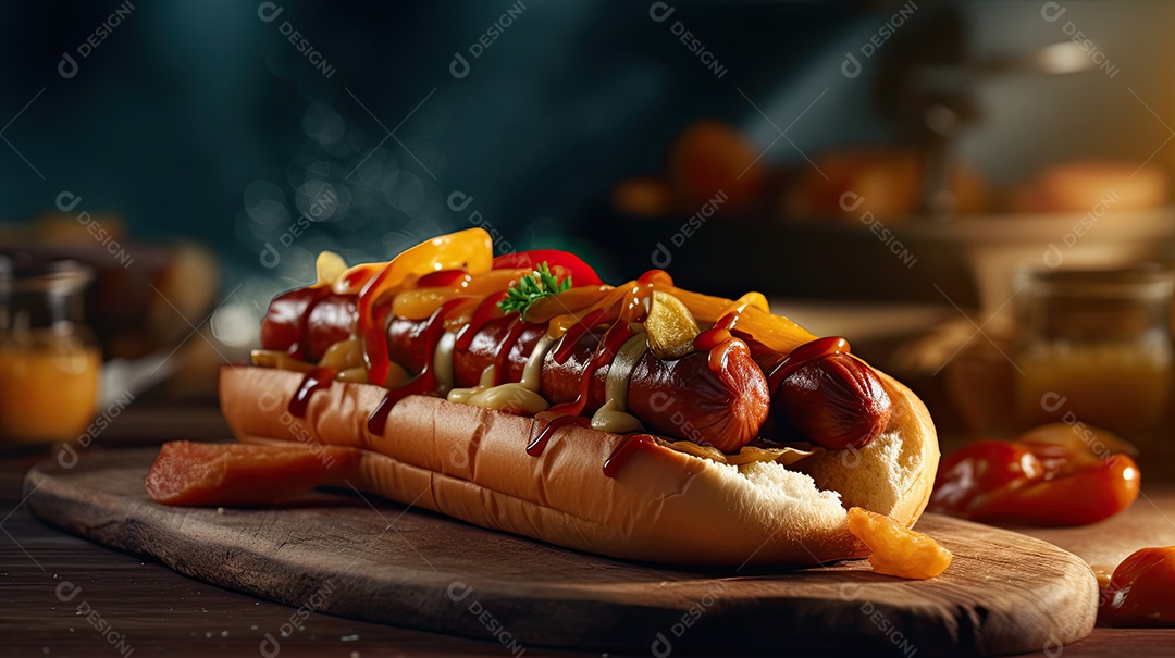 Ilustração de cachorro-quente