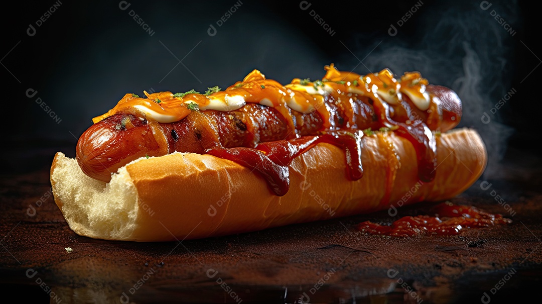 Ilustração de cachorro-quente