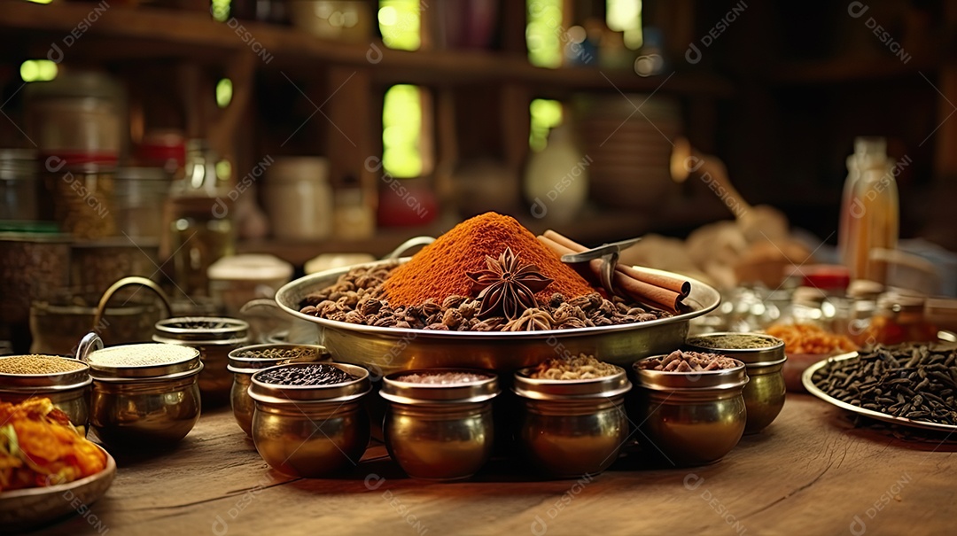 ilustração de especiarias indianas