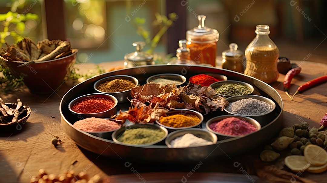 ilustração de especiarias indianas